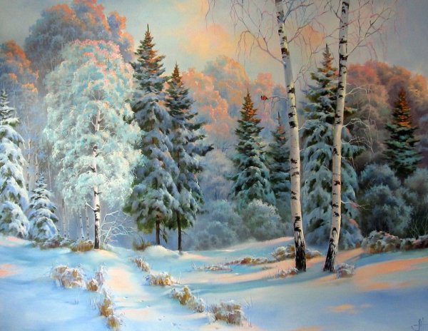 Алмазная мозаика Снежная сказка аж 1277