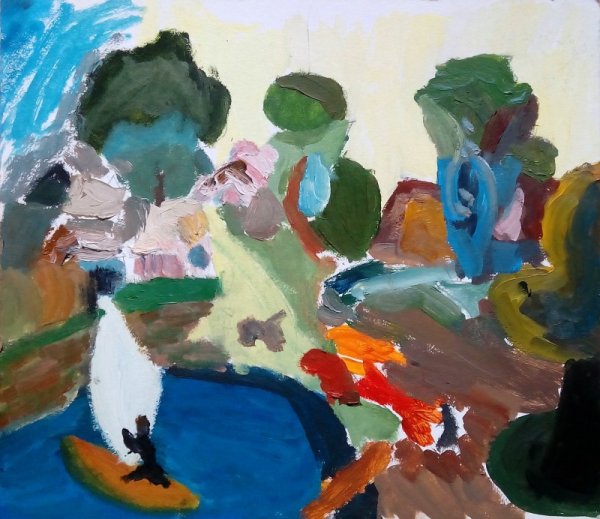 Роберт Фальк пейзаж с парусом