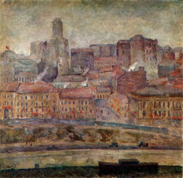 Роберт Фальк. Лиза с зонтиком. 1911