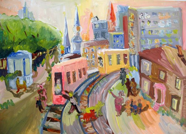 Рисование город