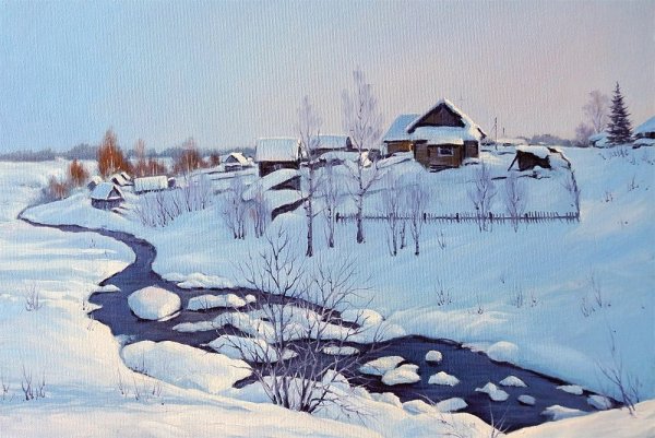 Художник Александр Воля зима