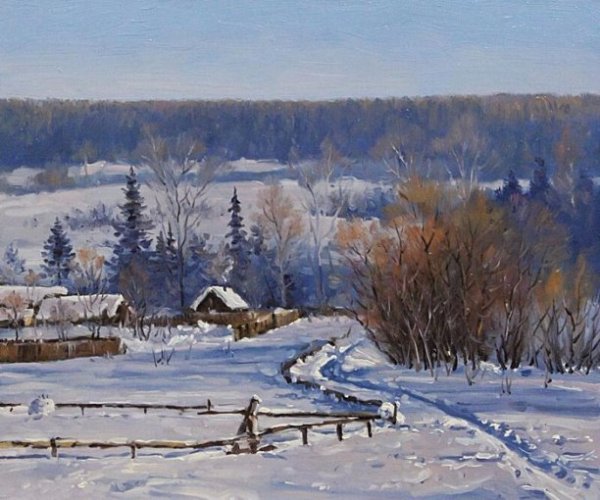 Художник Александр Файвисович русская деревня