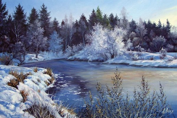 Художник Александр Воля зима