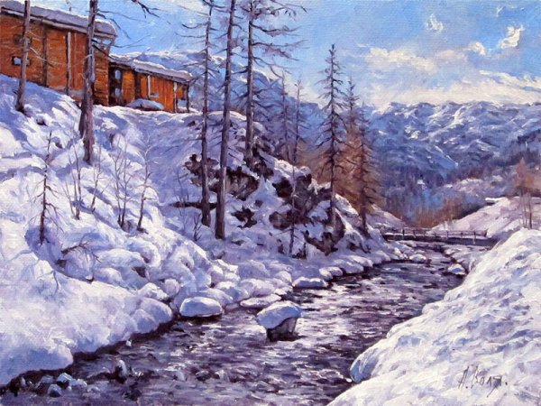 Художник Александр Воля зима