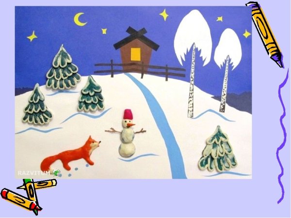 Рисование в ДОУ на новогоднюю тему