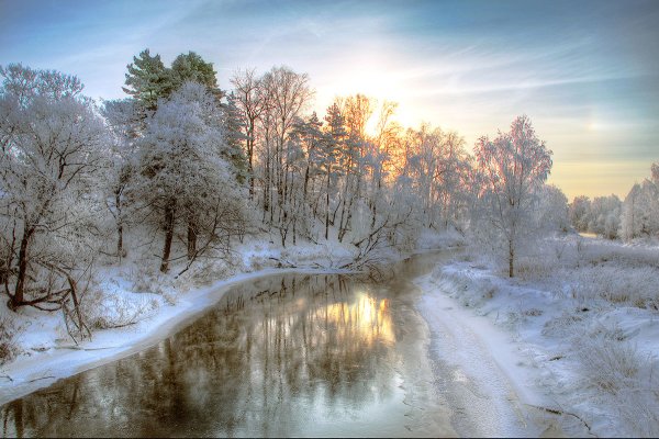 Сибирь Омская область природа зима