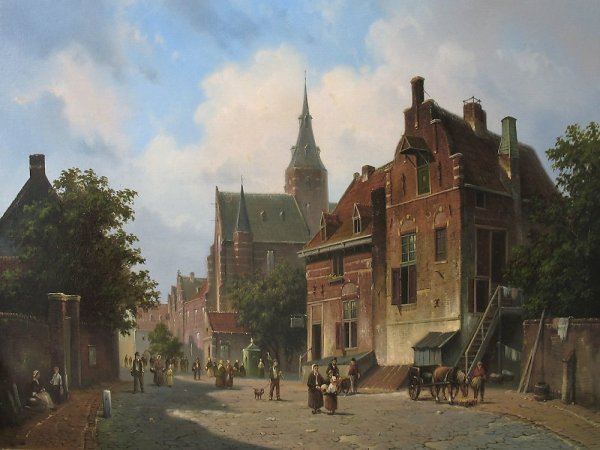 Пейзаж города 19 века