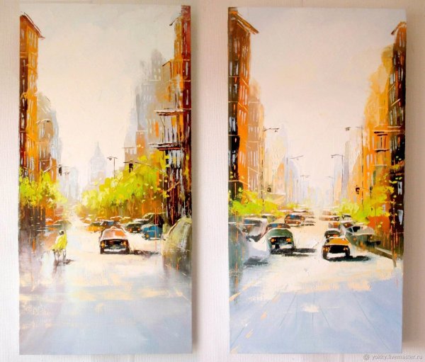 Городской пейзаж живопись для начинающих