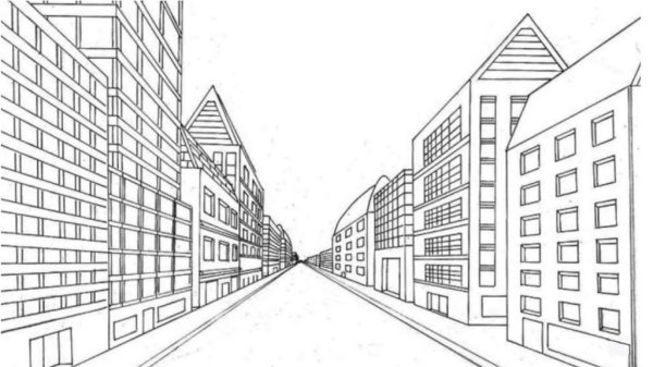 Перспектива улицы города