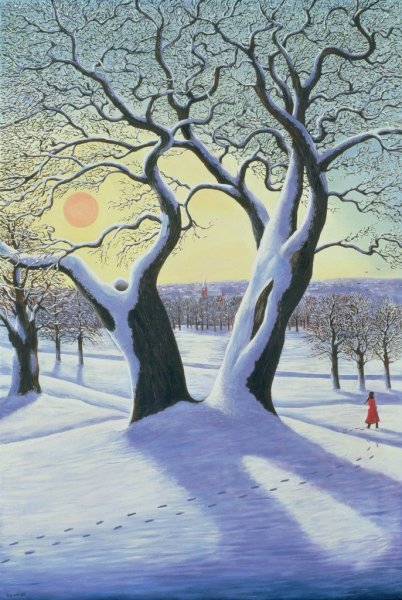 Рисование зимних деревьев