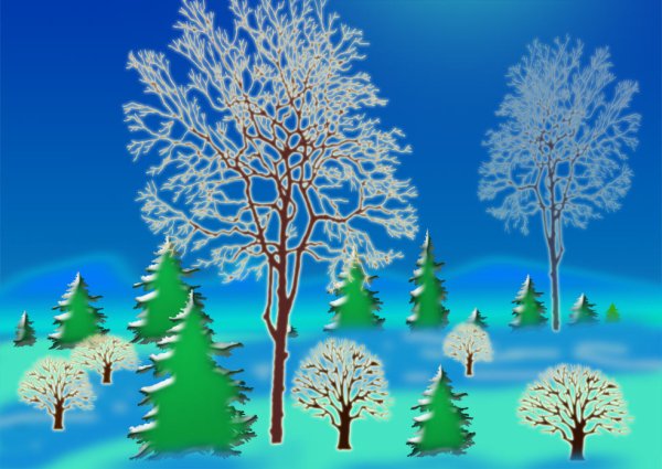 Зимнее дерево для детского сада