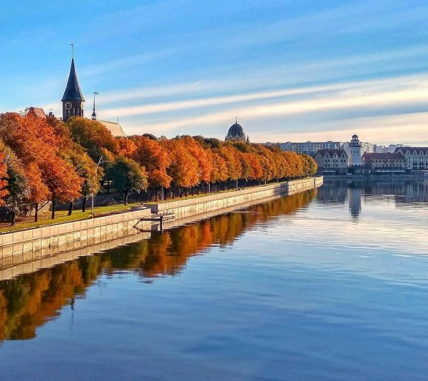 Остров Канта в Калининграде осенью