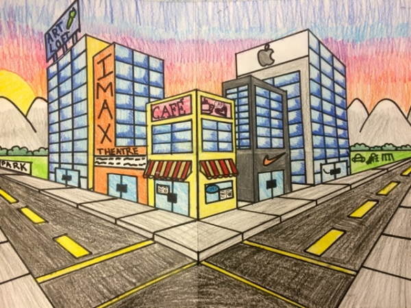 Город в перспективе легко