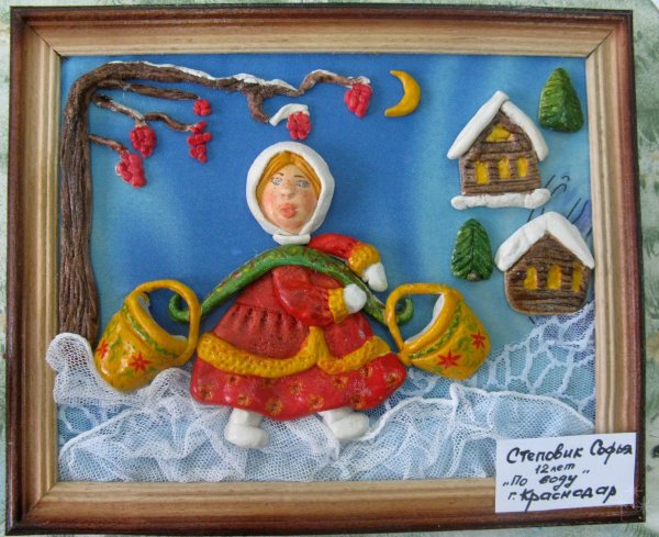 Панно барельеф из соленого теста