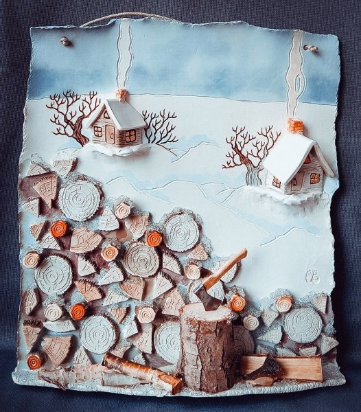 Зимние фантазии из соленого теста