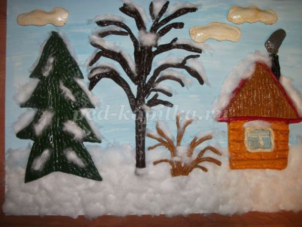 Новогоднее панно в технике декупаж