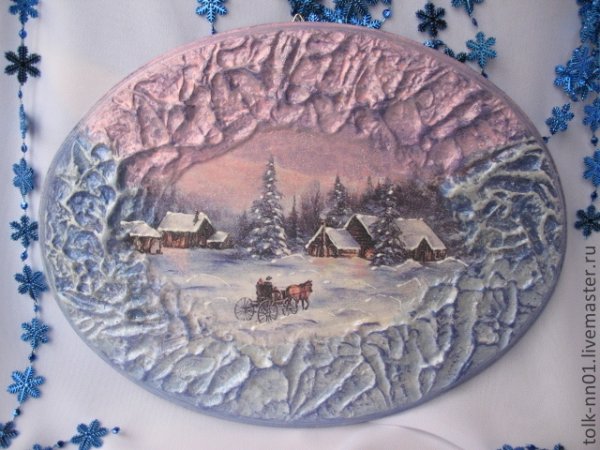 Новогоднее панно из соленого теста