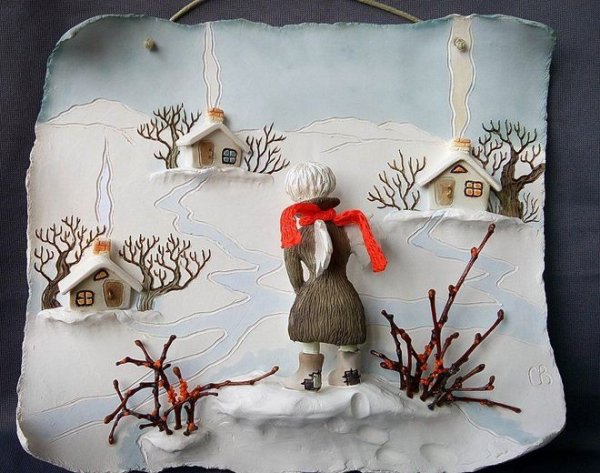 Зимнее панно в садик