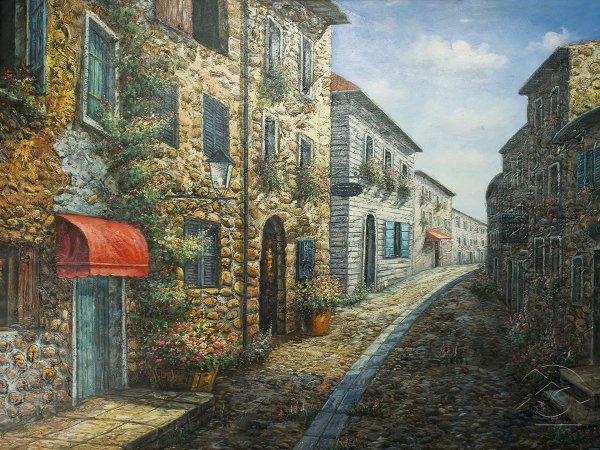 Старинные улочки Европы живопись