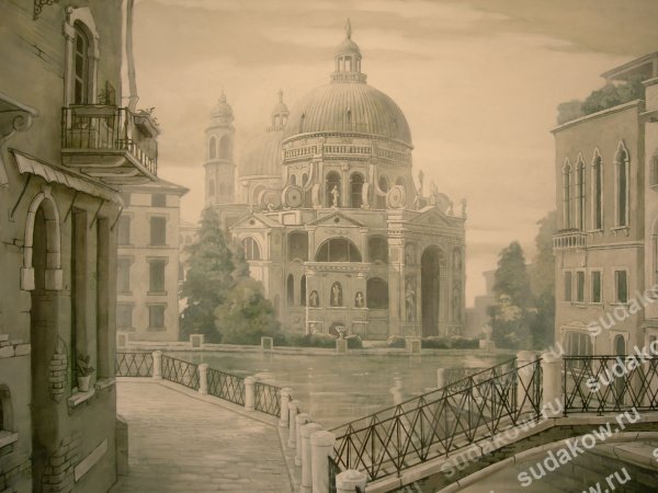 Фреска гризайль Италия