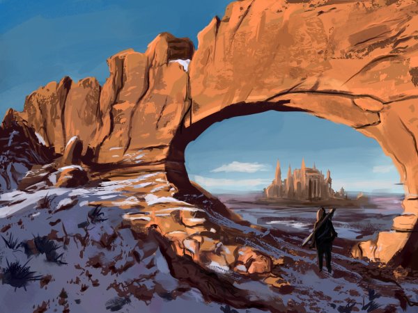 Зимний пейзаж арт