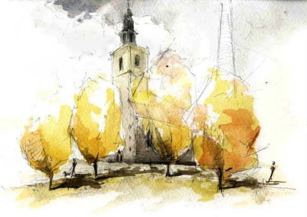 Акварельные Наброски пейзажей