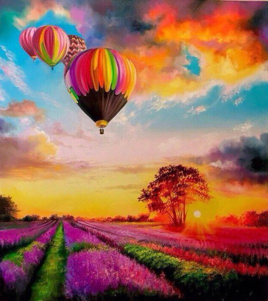 Красивый вид с воздушного шара