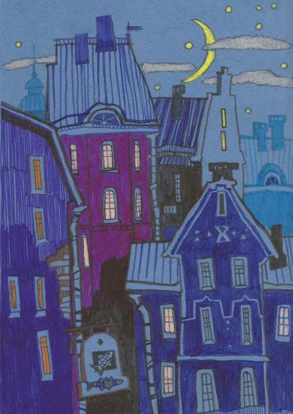 Стилизованный пейзаж города