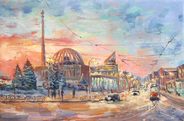 Дом Севастьянова Екатеринбург картина маслом