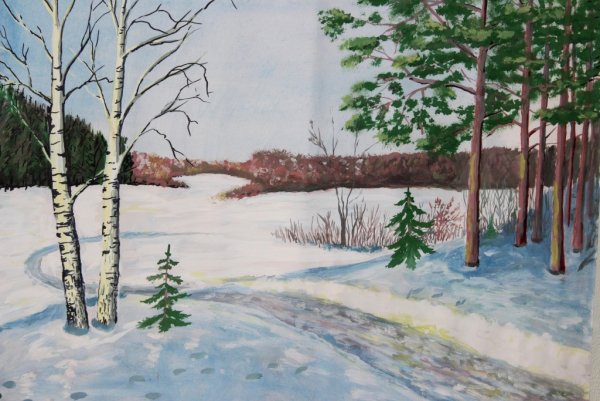 Пейзаж родного края зимой