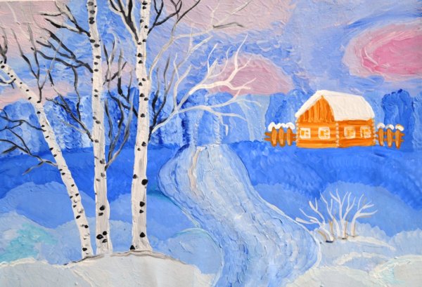 Зимние просторы рисунок