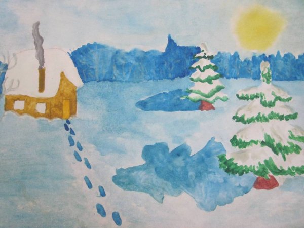 Рисование природа родного края в старшей группе