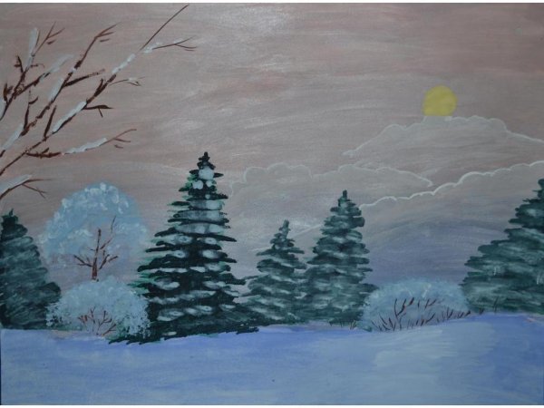 . Зимние пейзажи родной природы. 1 Класс.