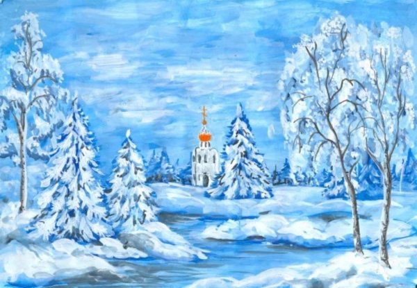 Зимний лес для детей