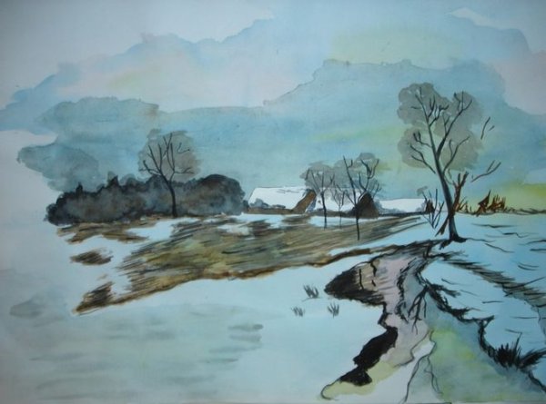 Зимний пейзаж в садик