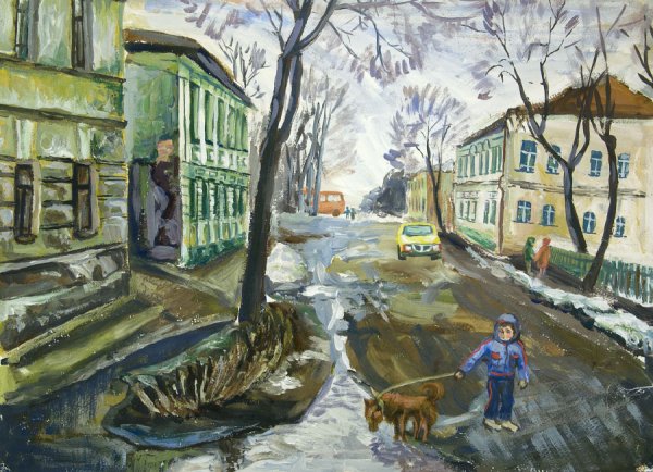 Станковая композиция гуашью