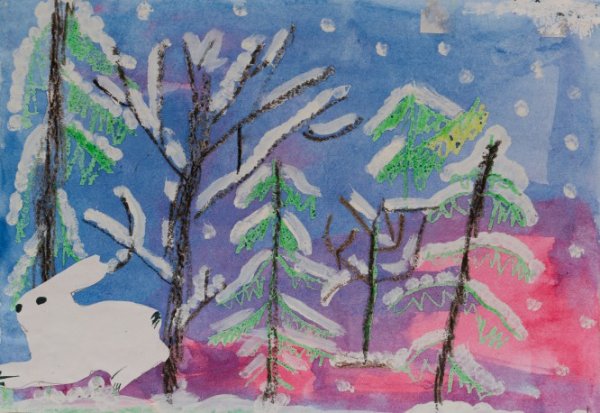 Зимнее рисование в подготовительной группе