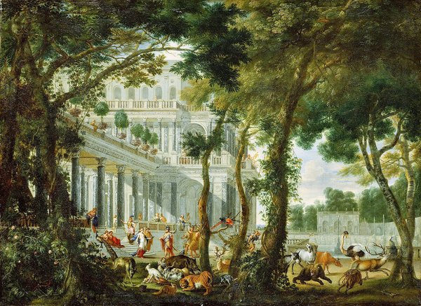 Сады Версаль средневековье картина