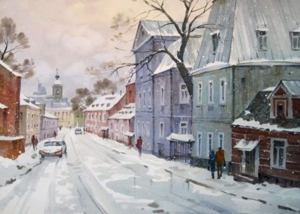 Александр Стародубов зимняя Москва живопись