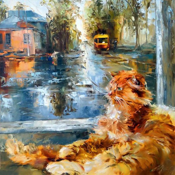 Кравченко Оксана художник рыжий кот