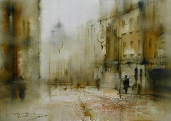 Денис октябрь художник картины старый город