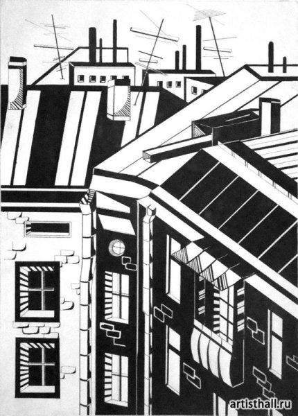 Стилизованный городской пейзаж