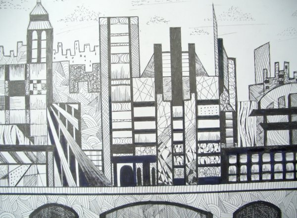 Декоративный пейзаж Графика