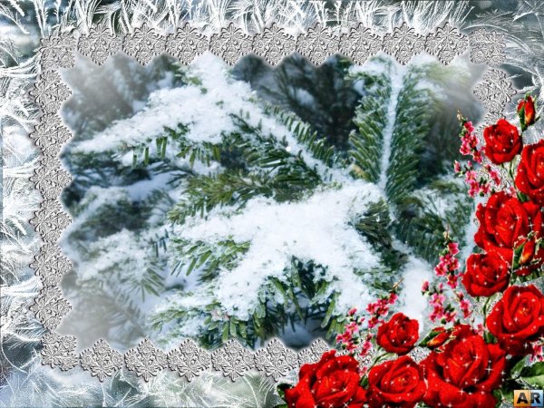 С днём рождения женщине зимние открытки