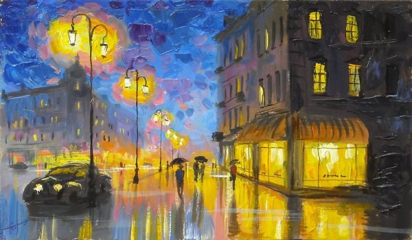 Городской пейзаж пленэр Этюд