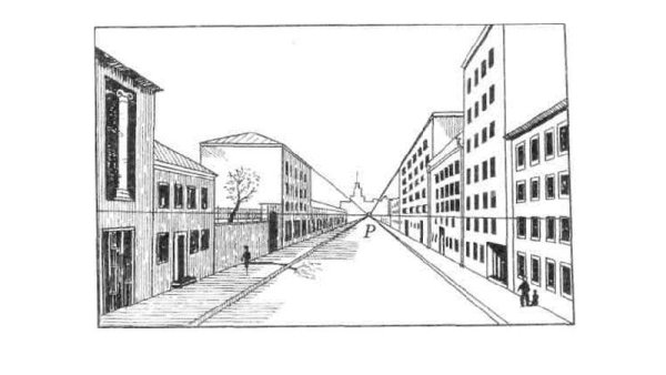 Линейная перспектива в рисунке город 1кл