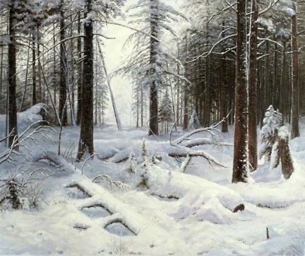 Шишкин Иван Иванович зимний лес