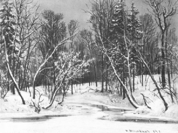 Иван Шишкин зима в лесу