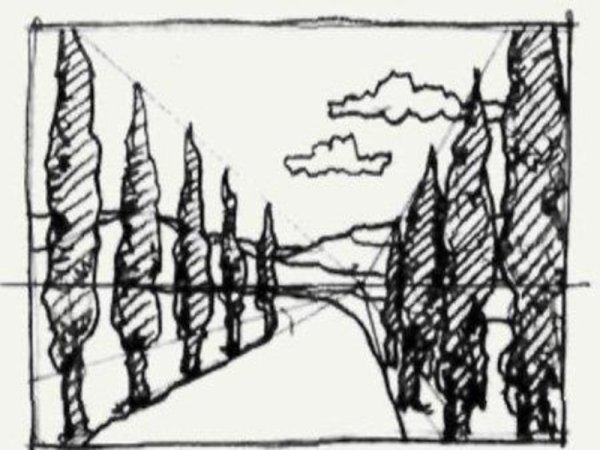 Линия горизонта рисунок