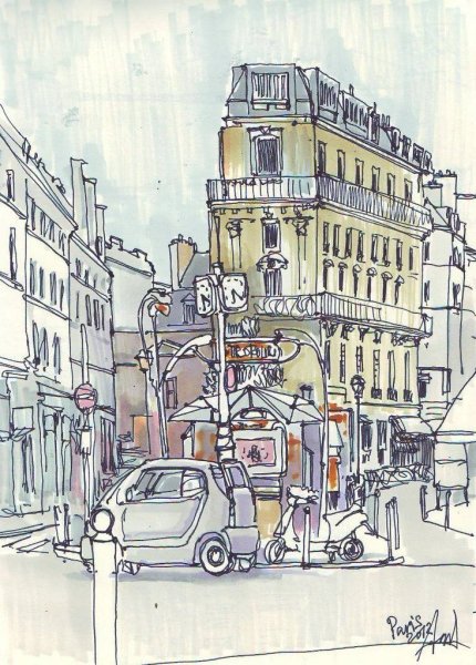 Наброски архитектуры маркером